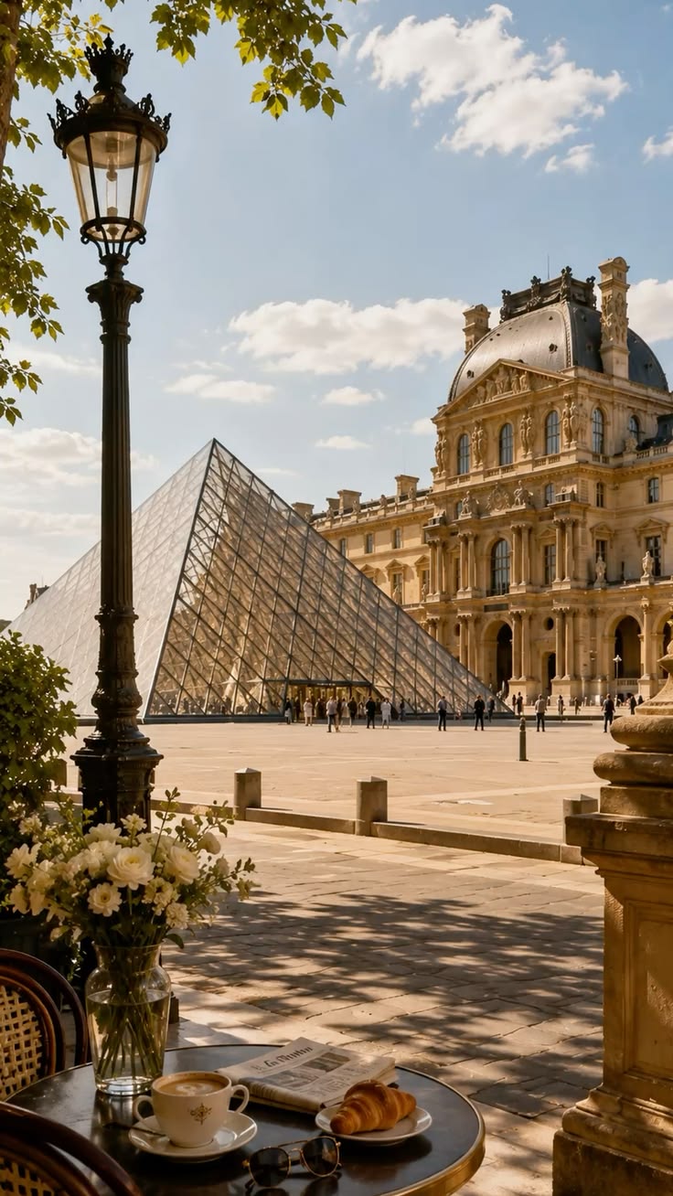 sunny louvre wallpaper elegant paris phone background